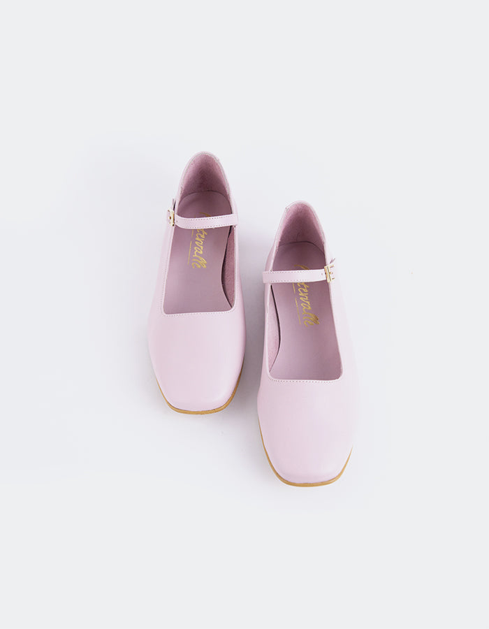 L'INTERVALLE Reubena Women's Mary Jane Shoes Pink Leather
