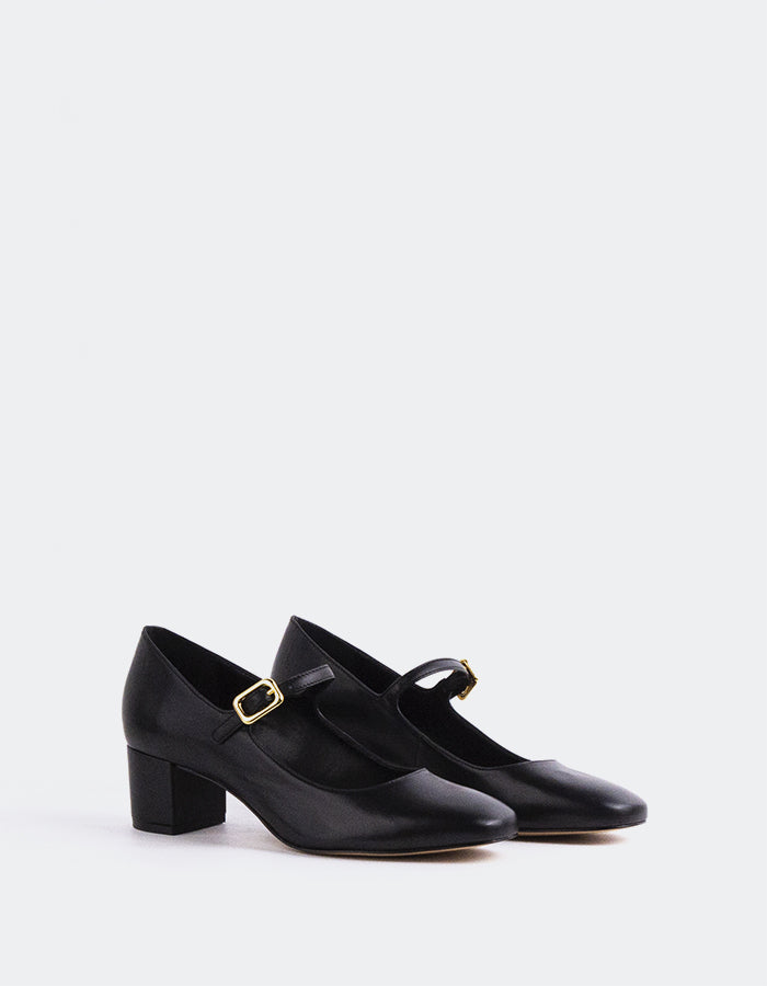 L'INTERVALLE Rosalba Chaussures pour femmes Mary Jane Noir Cuir