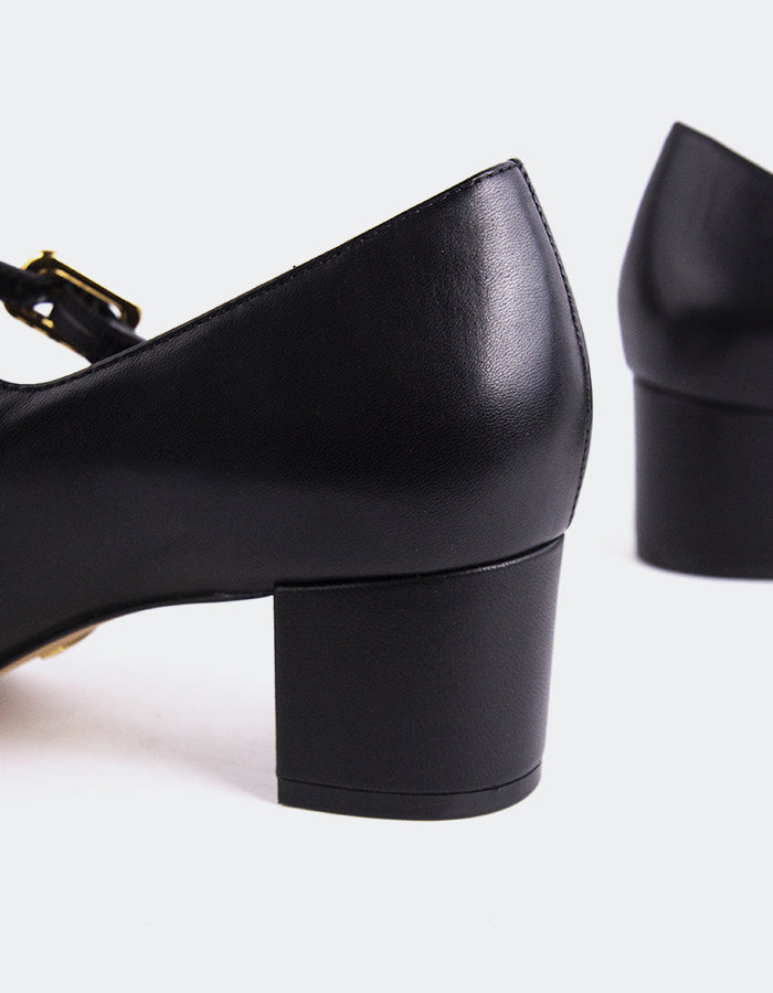 L'INTERVALLE Rosalba Chaussures pour femmes Mary Jane Noir Cuir