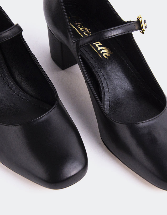 L'INTERVALLE Rosalba Chaussures pour femmes Mary Jane Noir Cuir