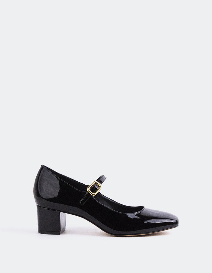 L'INTERVALLE Rosalba Chaussures pour femmes Mary Jane Noir Verni