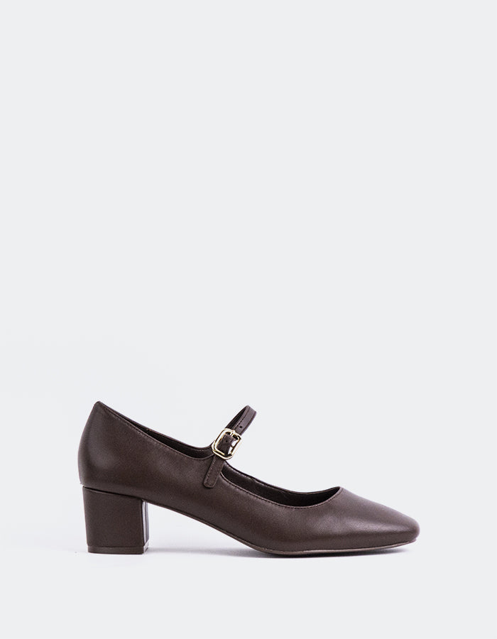 L'INTERVALLE Rosalba Chaussures pour femmes Mary Jane Brun