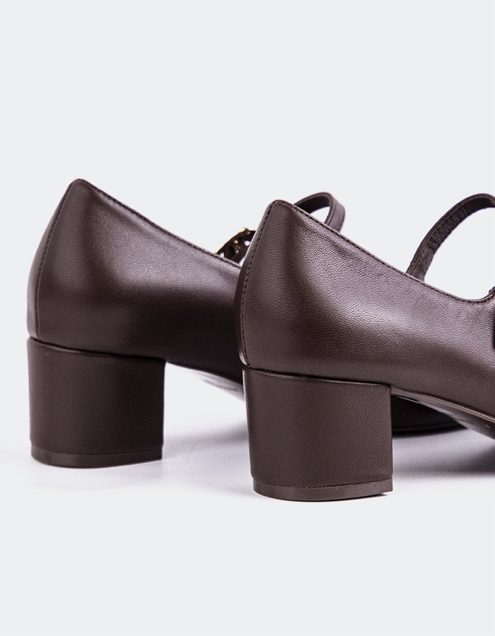 L'INTERVALLE Rosalba Chaussures pour femmes Mary Jane Brun