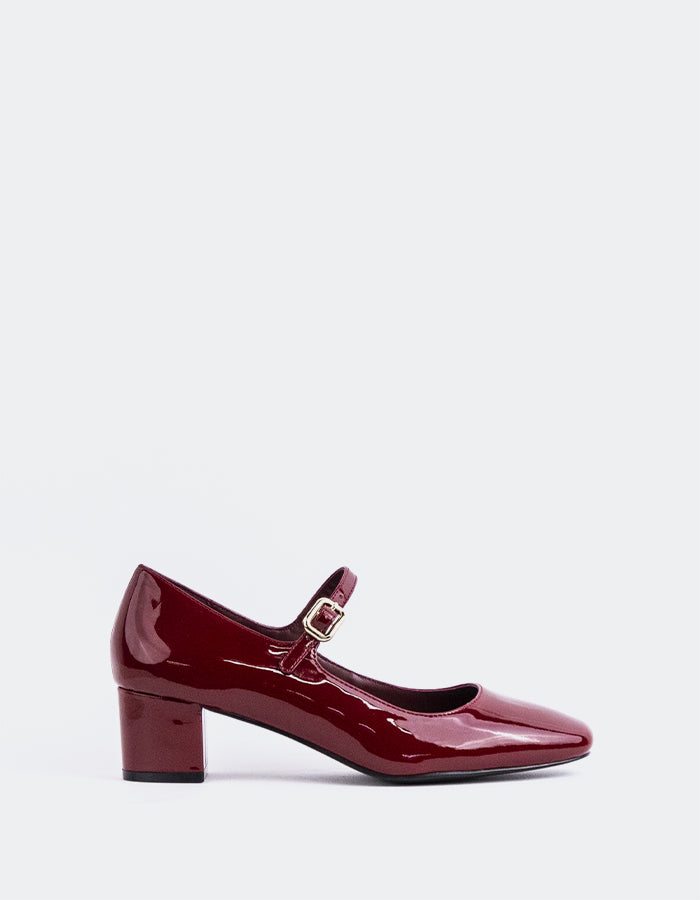 L'INTERVALLE Rosalba Women's Shoe Mary Jane Burgundy Patent