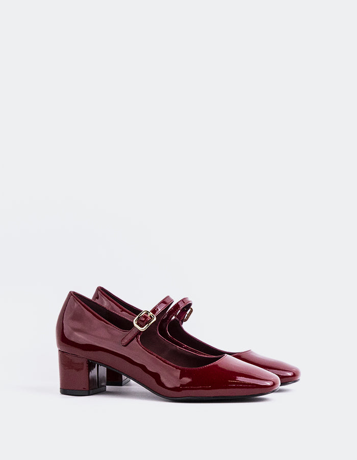 L'INTERVALLE Rosalba Women's Shoe Mary Jane Burgundy Patent