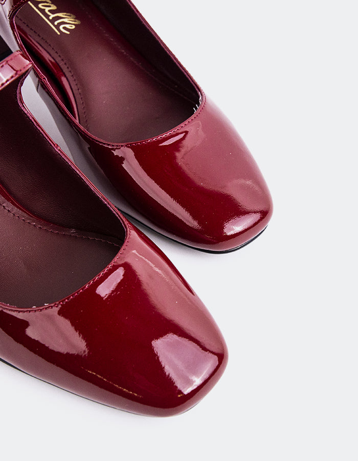 L'INTERVALLE Rosalba Women's Shoe Mary Jane Burgundy Patent