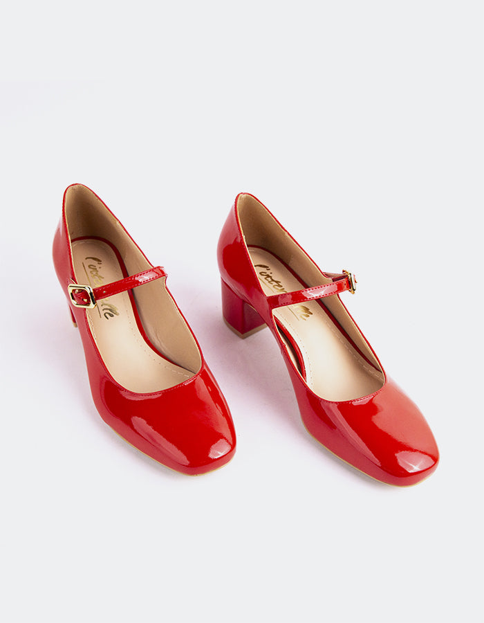 L'INTERVALLE Rosalba Women's Shoe Mary Jane Red Patent