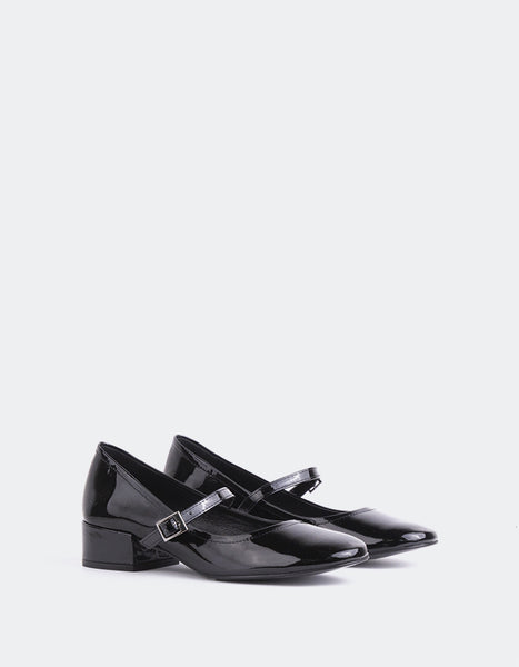 PRADA Mary Jane Square Toe Shoes Black
