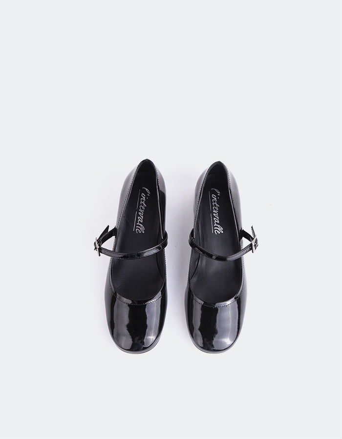 L'INTERVALLE Rosyth Chaussures Mary-Jane pour femmes Noir Verni