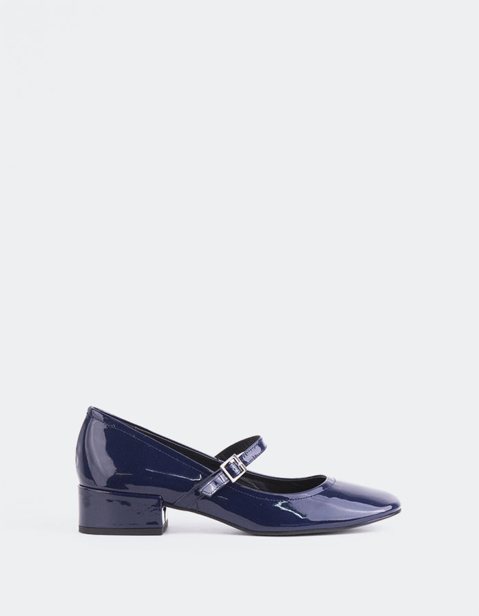 L'INTERVALLE Rosyth Women's Mary-Jane Shoes Navy Patent