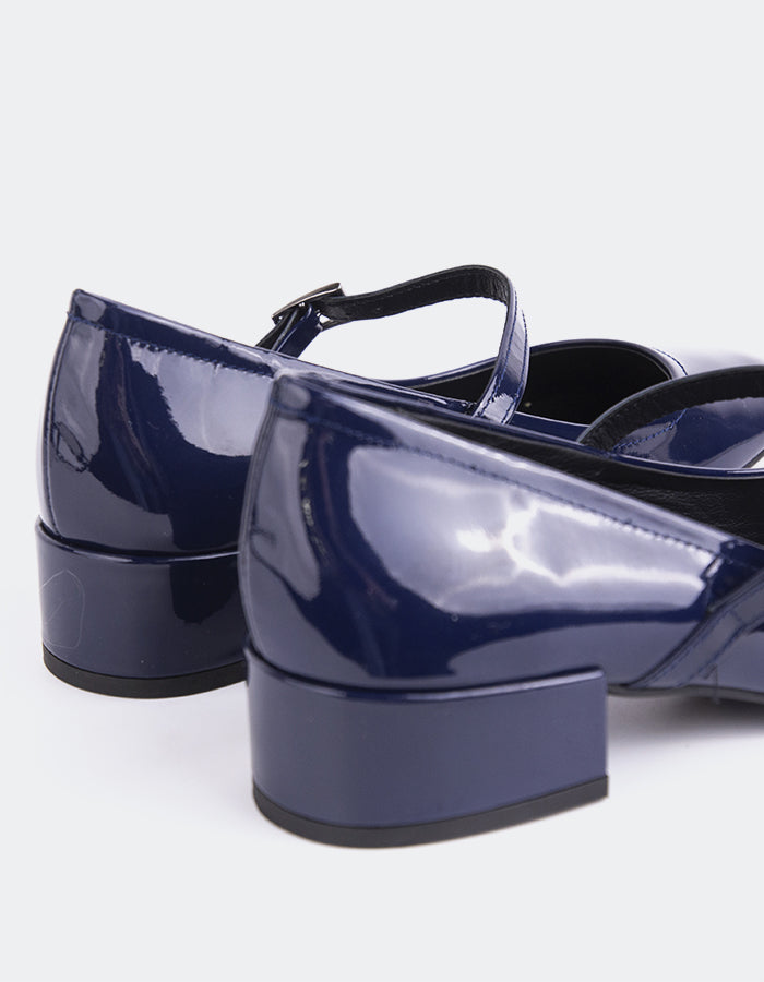 L'INTERVALLE Rosyth Women's Mary-Jane Shoes Navy Patent