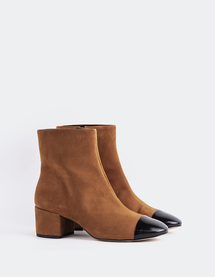 L'INTERVALLE Rosalie Bottines pour femmes Cognac Suède