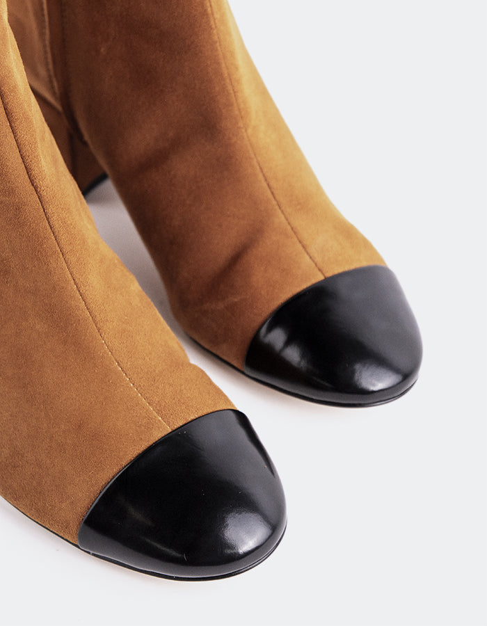 L'INTERVALLE Rosalie Bottines pour femmes Cognac Suède