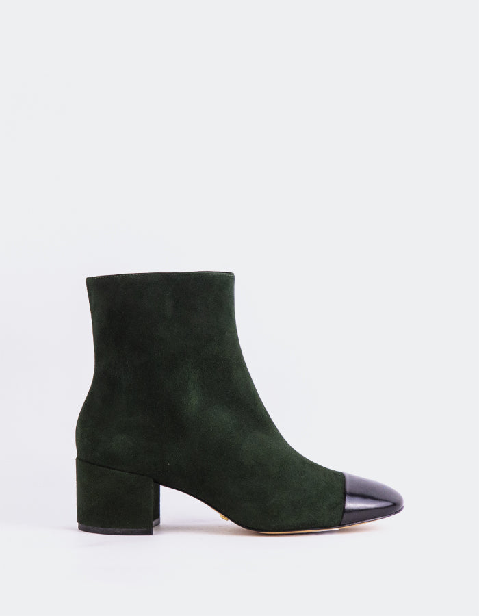 L'INTERVALLE Rosalie Women's Ankle Boots Green Suede