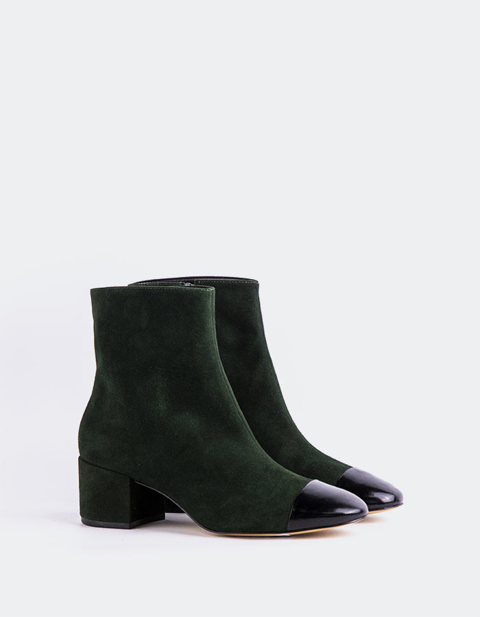 L'INTERVALLE Rosalie Women's Ankle Boots Green Suede