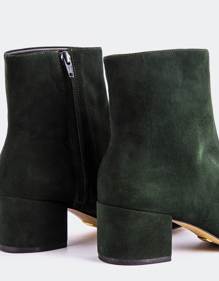 L'INTERVALLE Rosalie Women's Ankle Boots Green Suede