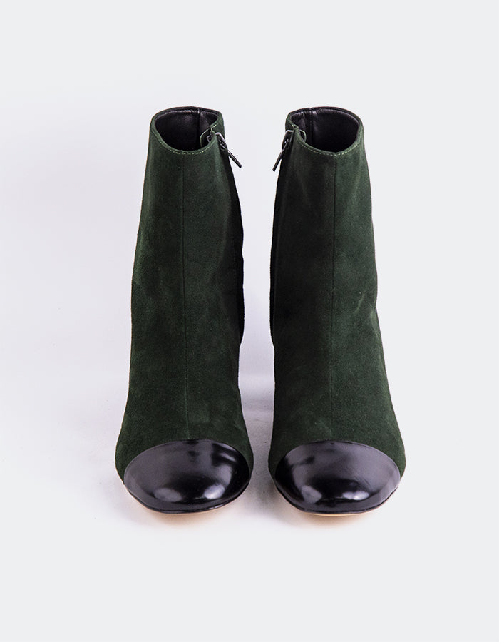L'INTERVALLE Rosalie Women's Ankle Boots Green Suede