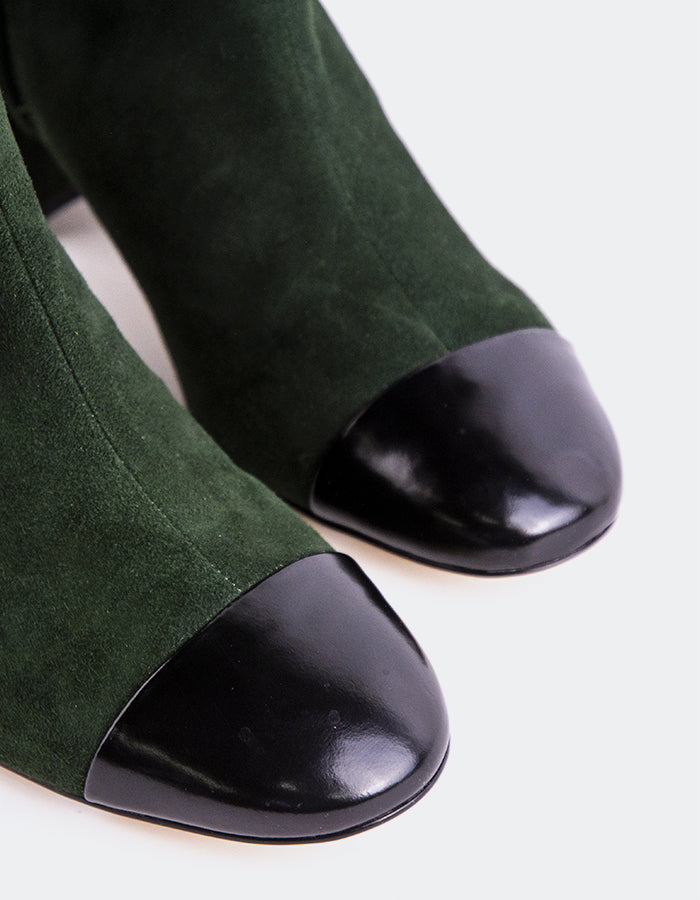 L'INTERVALLE Rosalie Women's Ankle Boots Green Suede