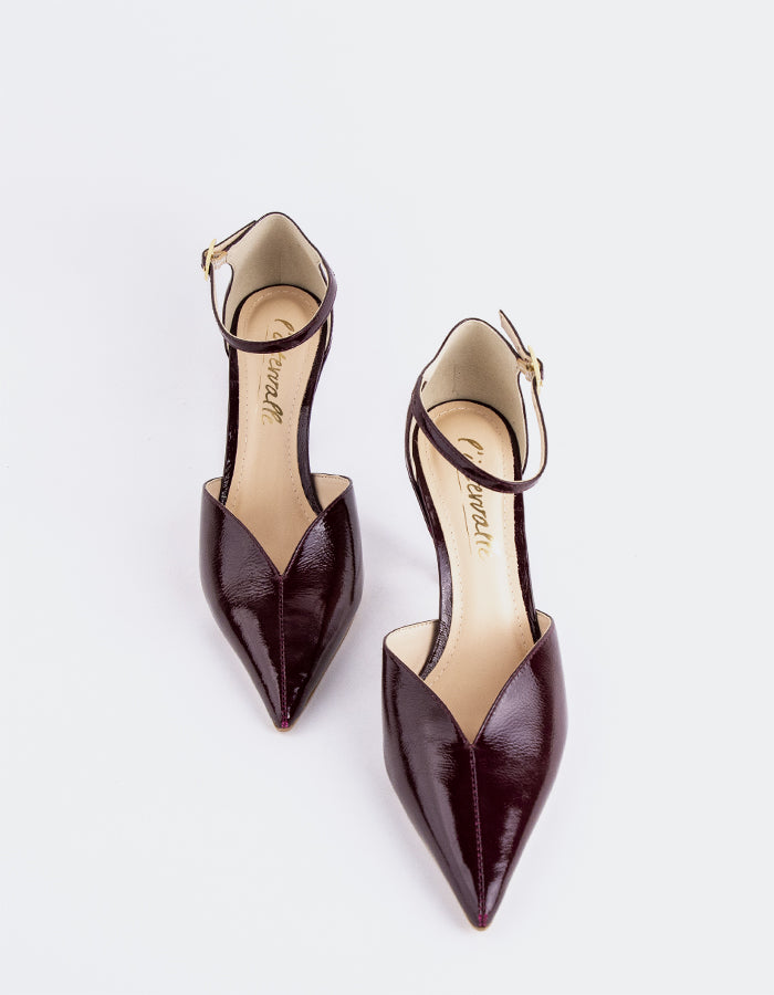L'INTERVALLE Rozana Women's Pump Shoe Burgundy Naplack