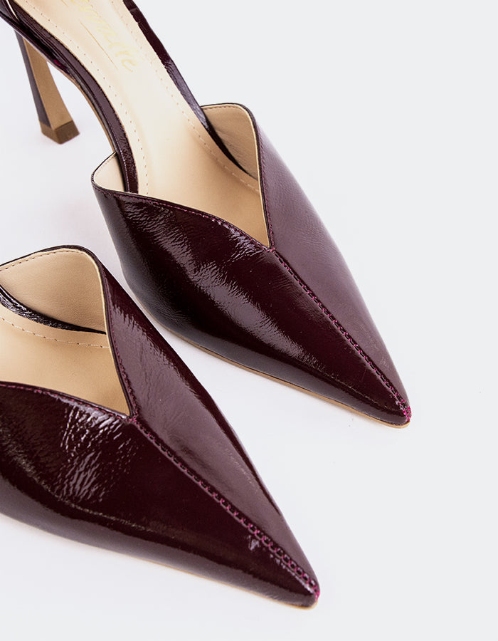 L'INTERVALLE Rozana Women's Pump Shoe Burgundy Naplack
