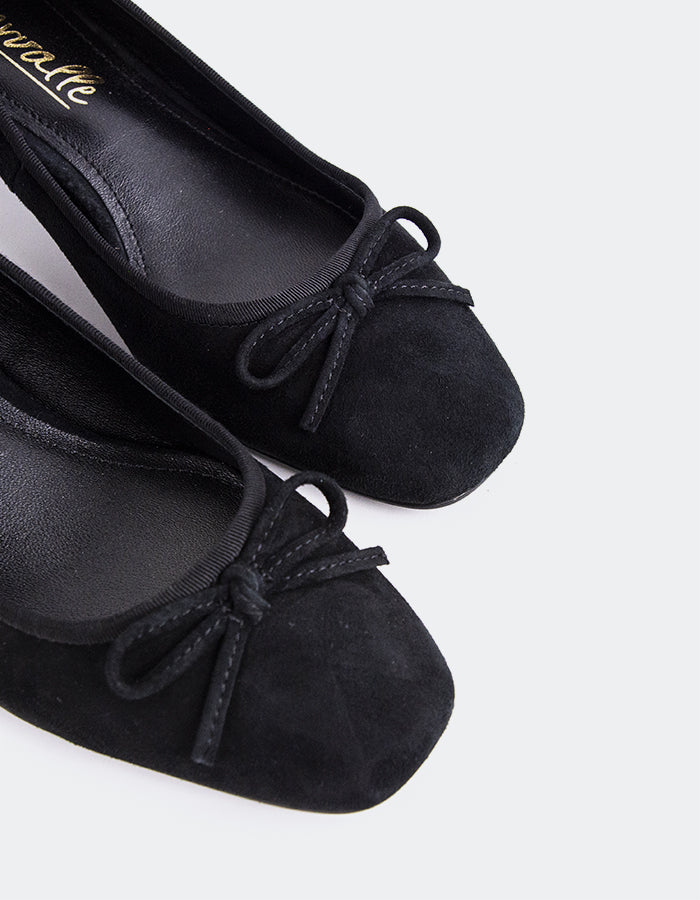 L'INTERVALLE Ruslan Chaussures pour femmes Escarpins  à talons moyensNoir Suède