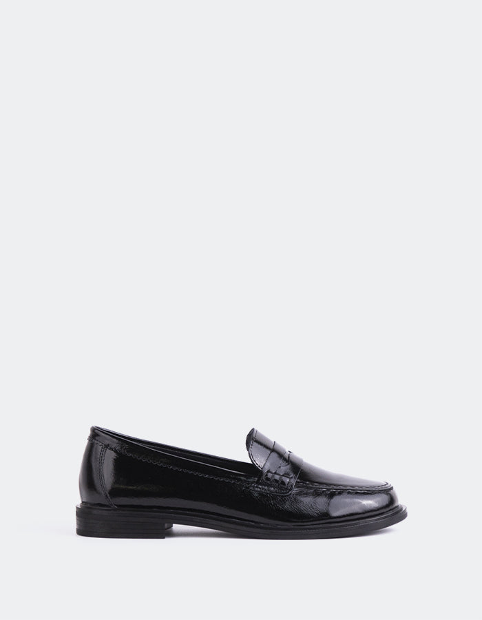 L'INTERVALLE Safiya Women's Penny Loafers Black Patent