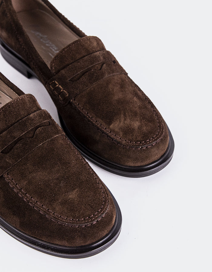 L'INTERVALLE Safiya Mocassins pour femme Brun Suède