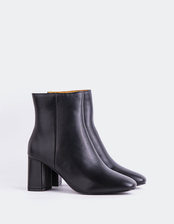 L'INTERVALLE Sarchi Bottes pour femmes en cuir Noir