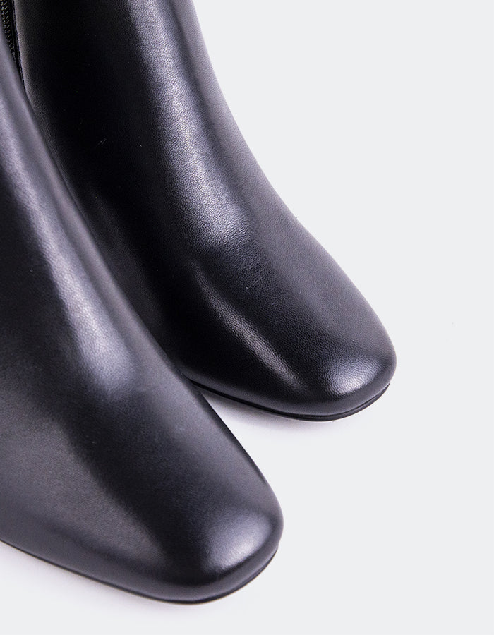 L'INTERVALLE Sarchi Bottes pour femmes en cuir Noir