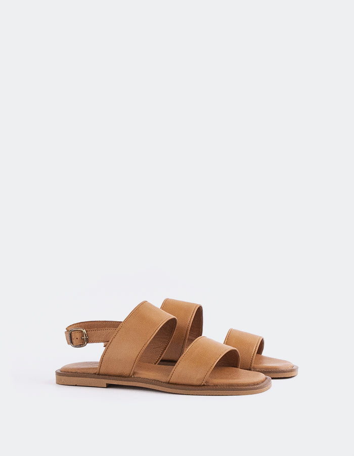 L'INTERVALLE Sauvestre Women's Slingback Sandal Tan Leather