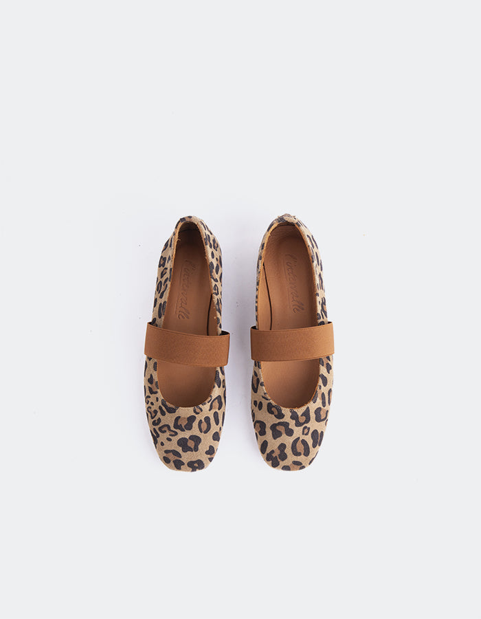 L'INTERVALLE Seraphina Women's Ballet Shoe Leopard Leather