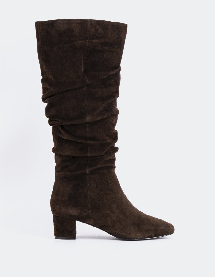 L'INTERVALLE Seth Women's Slouchy Tall Boots Brown Suede