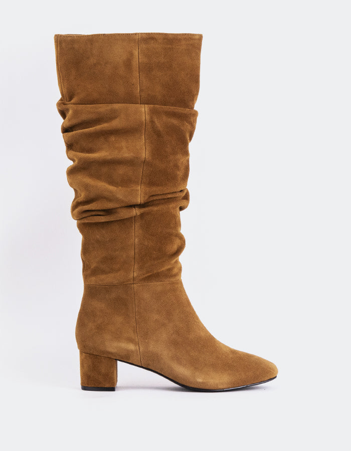 L'INTERVALLE Seth Women's Slouchy Tall Boots Tan Suede