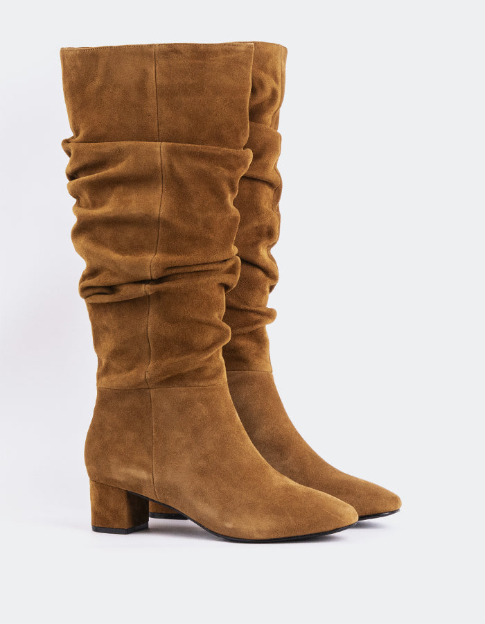 L'INTERVALLE Seth Women's Slouchy Tall Boots Tan Suede