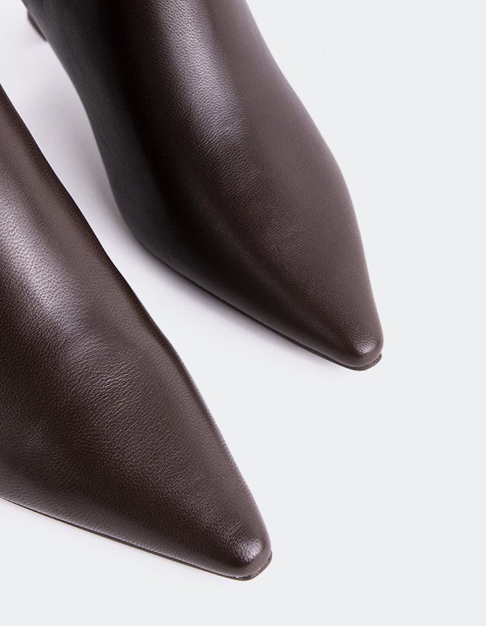 L'INTERVALLE Sorene Bottes hautes pour femmes Cuir Brun