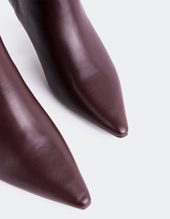 L'INTERVALLE Sorene Women's Tall Boots Burgundy Leather