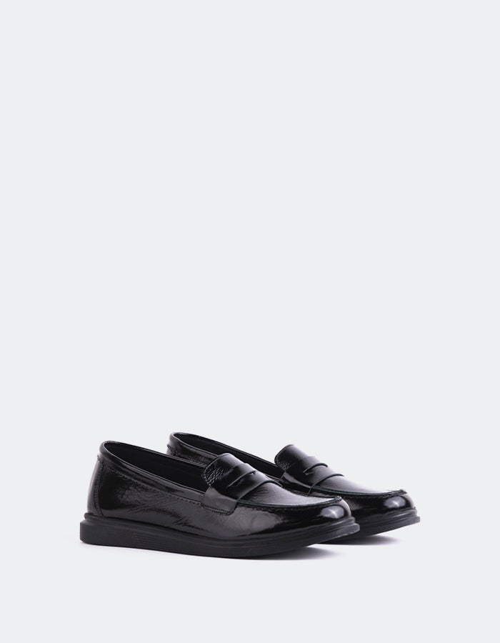 L'INTERVALLE Penny Loafers Sperry pour femme Noir Verni