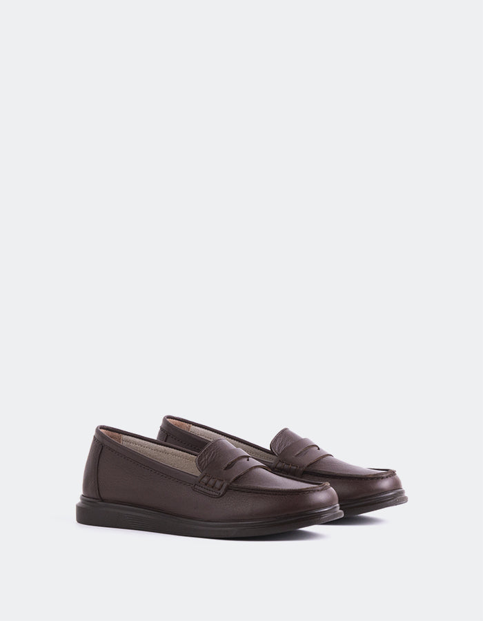 L'INTERVALLE Sperry Penny Loafers Femme Brun Cuir