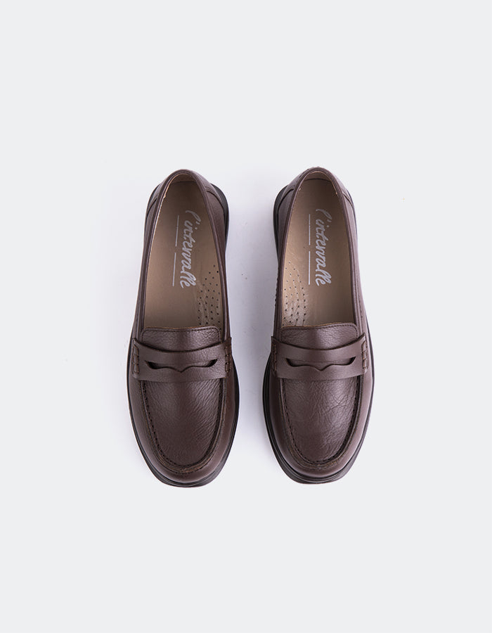 L'INTERVALLE Sperry Penny Loafers Femme Brun Cuir