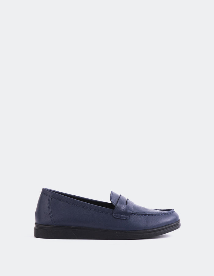 L'INTERVALLE Sperry Women's Penny Loafers Navy Leather