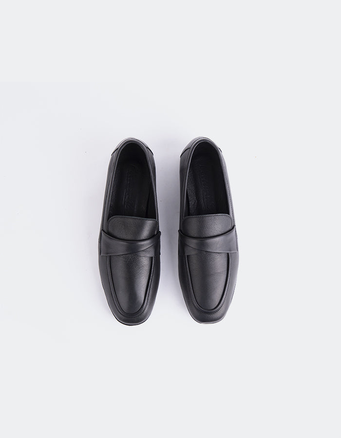 L'INTERVALLE Splice Mocassins pour femmes Noir Cuir