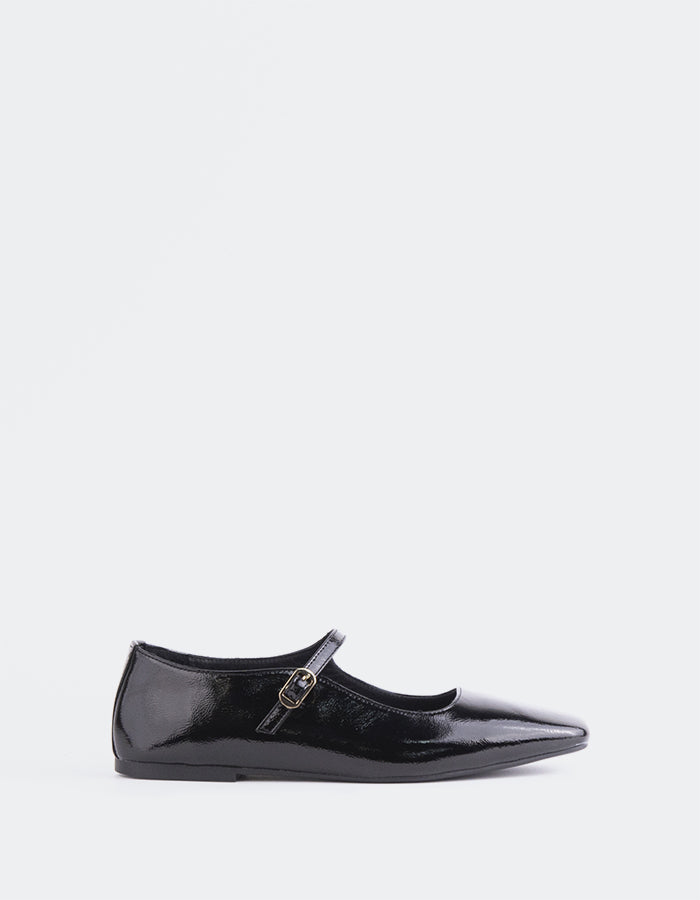 L'INTERVALLE Sylph Women's Mary Jane Flats Black Patent Leather