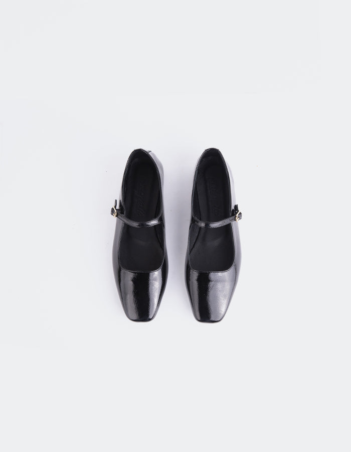 L'INTERVALLE Sylph Women's Mary Jane Flats Black Patent Leather