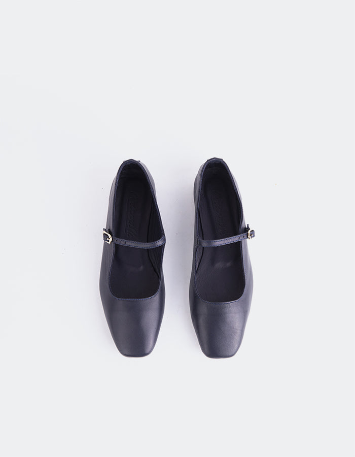 L'INTERVALLE Sylph Women's Mary Jane Flats Navy Leather