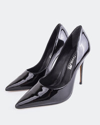 Black patent low heel shoes hotsell