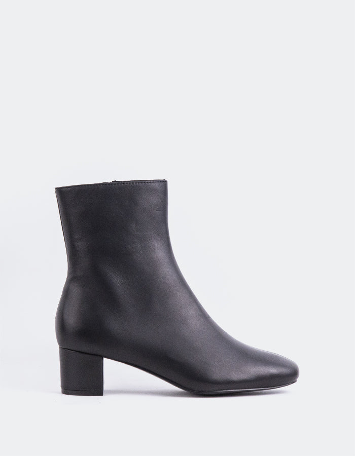 L'INTERVALLE Tenby Bottines à talons carrés pour femmes Noir