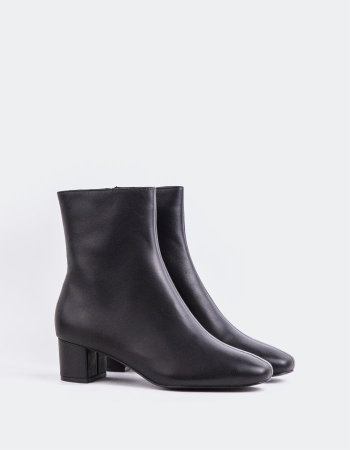 L'INTERVALLE Tenby Bottines à talons carrés pour femmes Noir