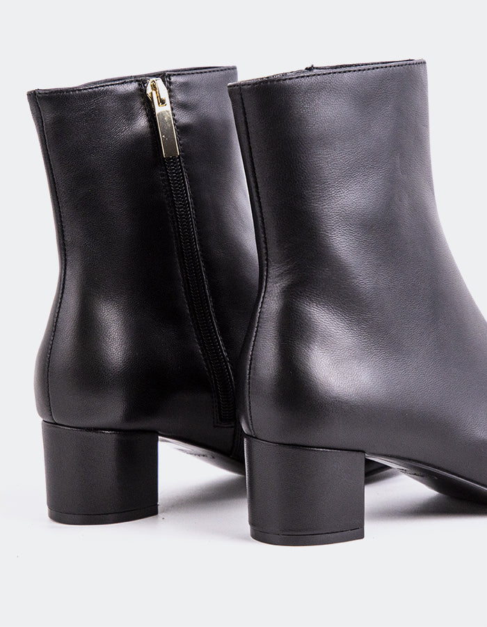 L'INTERVALLE Tenby Bottines à talons carrés pour femmes Noir
