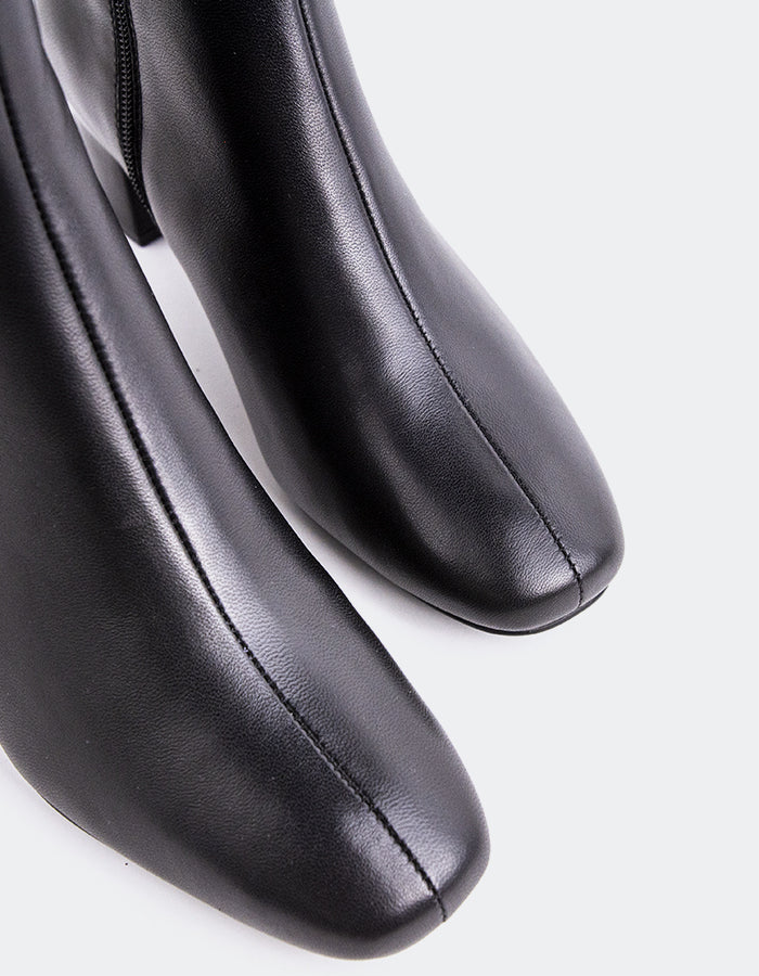 L'INTERVALLE Tenby Bottines à talons carrés pour femmes Noir