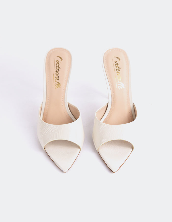 L'INTERVALLE Thelma Sandales mules pour femmes Blanc Cassé Naplack(7136334053456)